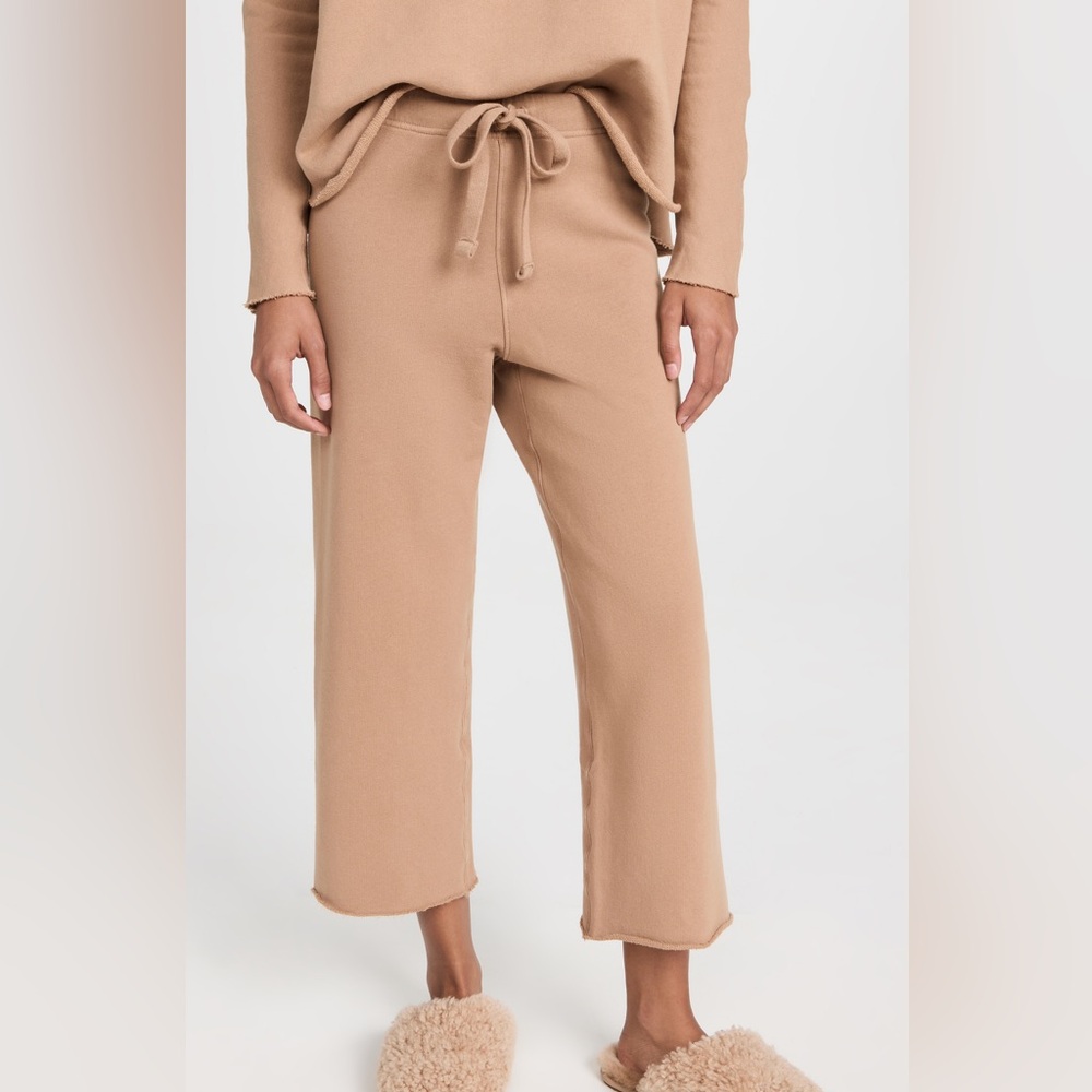 Frank & Eileen The Favorite Cropped Sweatpant in Camel